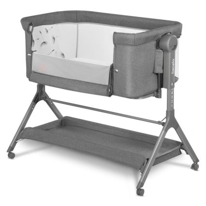 Lionelo - Berceau pour bébé 3en1 LEONIE PLUS gris