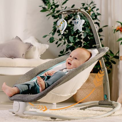 Lionelo - Berceuse vibrante pour bébé avec une mélodie PASCAL gris