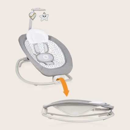 Lionelo - Berceuse vibrante pour bébé avec une mélodie PASCAL gris