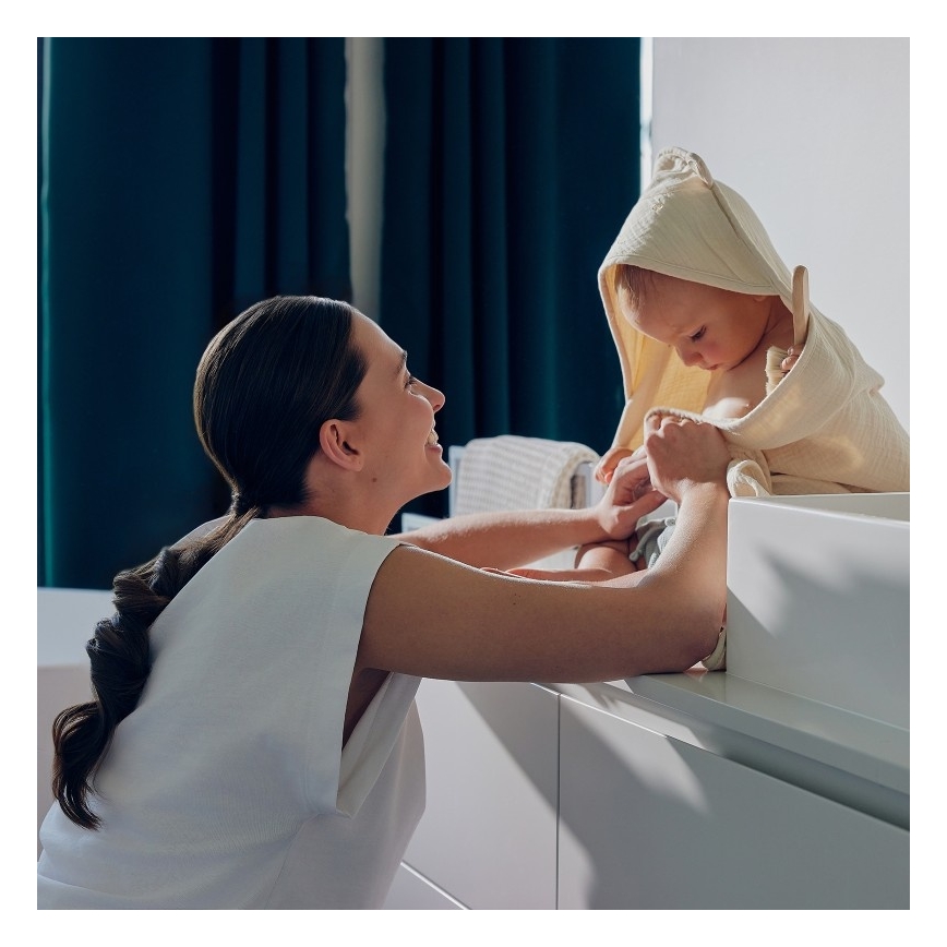 Lionelo - Cape de bain à capuche pour enfant MUSLIN HOODED TOWEL Beige Cappuccino