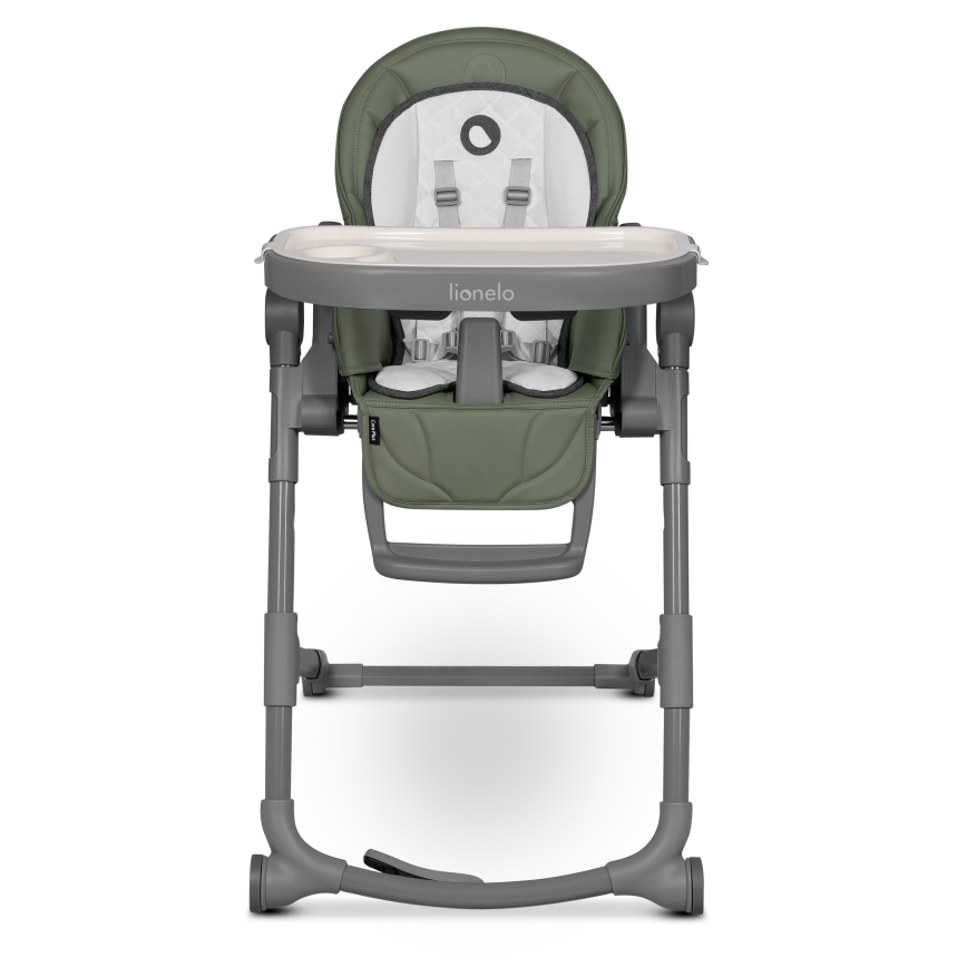 Lionelo - Chaise de repas 2 en 1 pour enfant CORA PLUS Vert olive