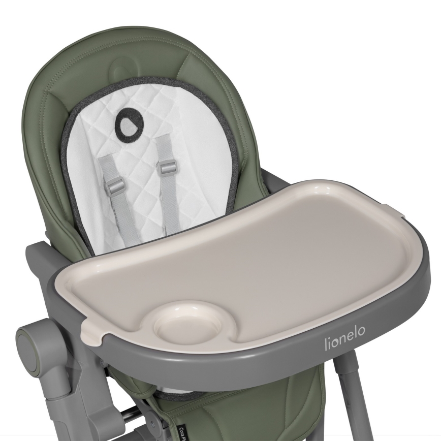 Lionelo - Chaise de repas 2 en 1 pour enfant CORA PLUS Vert olive