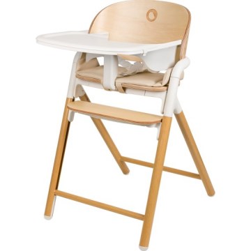 Lionelo - Chaise de repas 3 en 1 pour enfant CELIA Blanc / bois naturel
