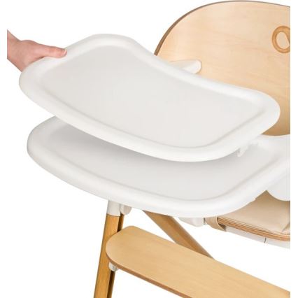 Lionelo - Chaise de repas 3 en 1 pour enfant CELIA Blanc / bois naturel