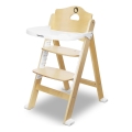 Lionelo - Chaise de repas 3 en 1 pour enfant FLORIS Blanc Naturel