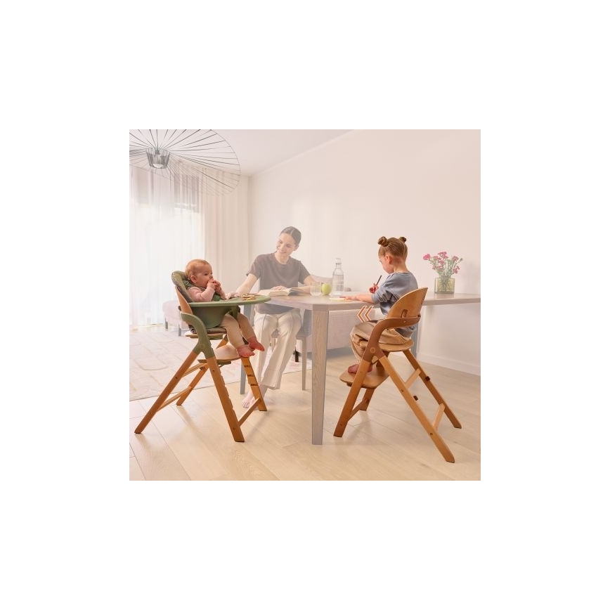 Lionelo - Chaise de repas 3 en 1 pour enfant MEGAN Bois Vert