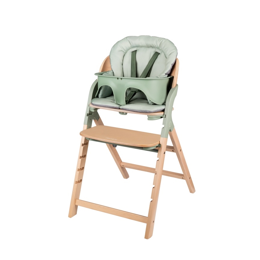 Lionelo - Chaise de repas 3 en 1 pour enfant MEGAN Bois Vert