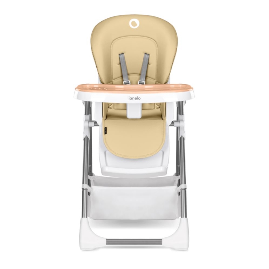 Lionelo - Chaise de repas pour enfant LINN PLUS blanche/beige