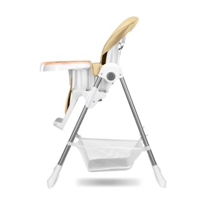 Lionelo - Chaise de repas pour enfant LINN PLUS blanche/beige