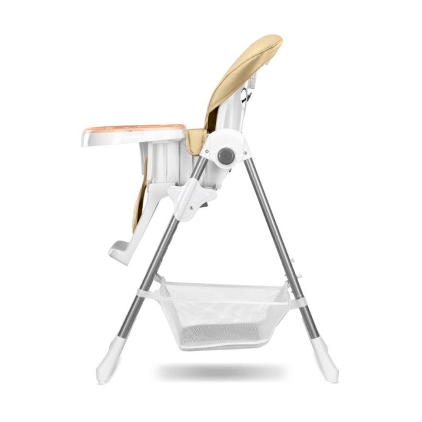 Lionelo - Chaise de repas pour enfant LINN PLUS blanche/beige