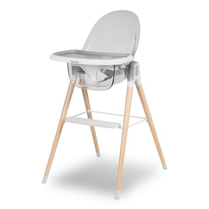 Lionelo - Chaise de repas pour enfant MAYA Blanc hêtre