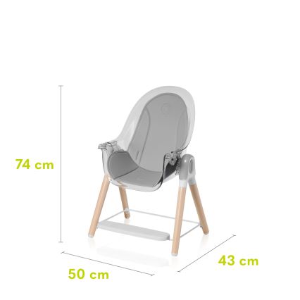 Lionelo - Chaise de repas pour enfant MAYA Blanc hêtre