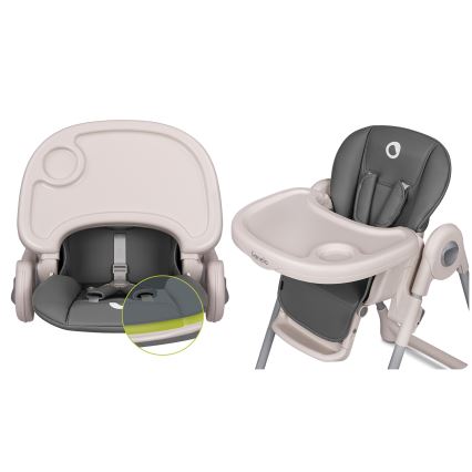 Lionelo - Chaise de repas pour enfant ZANNA grise