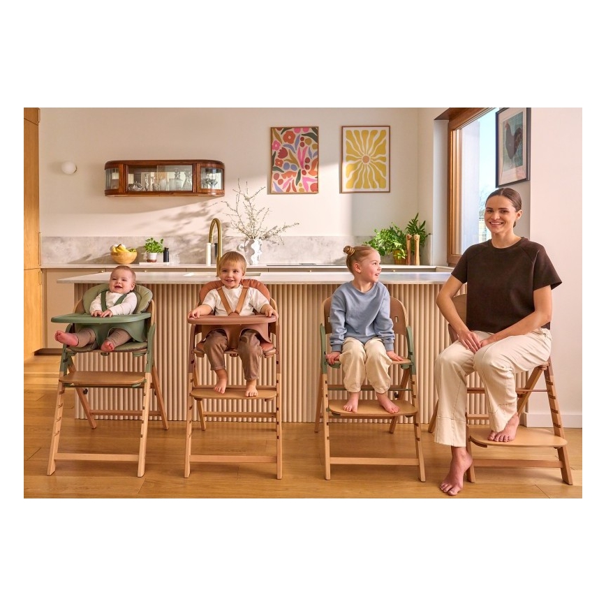 Lionelo - Chaise haute 3 en 1 pour enfant MEGAN Bois blanc