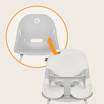 Lionelo - Chaise haute enfant 2en1 DALIA blanc/gris
