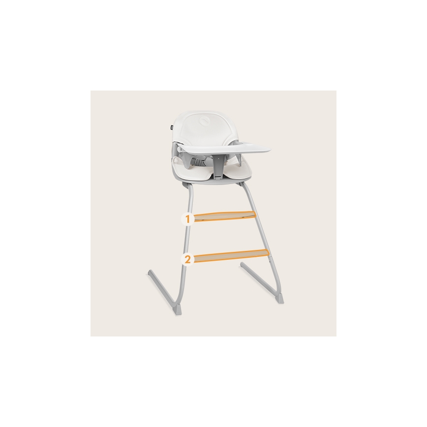 Lionelo - Chaise haute enfant 2en1 DALIA blanc/gris
