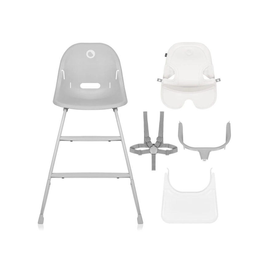 Lionelo - Chaise haute enfant 2en1 DALIA blanc/gris