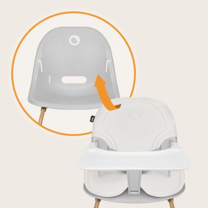 Lionelo - Chaise haute enfant 2en1 DALIA blanc/marron