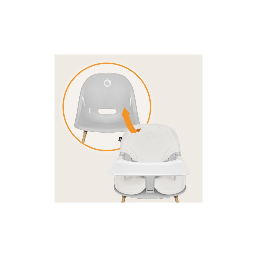 Lionelo - Chaise haute enfant 2en1 DALIA blanc/marron
