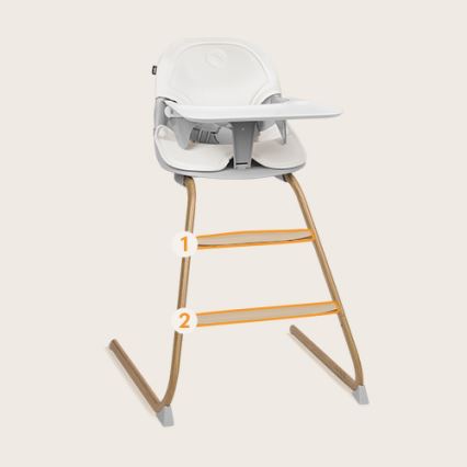 Lionelo - Chaise haute enfant 2en1 DALIA blanc/marron