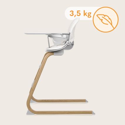 Lionelo - Chaise haute enfant 2en1 DALIA blanc/marron