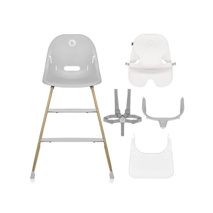 Lionelo - Chaise haute enfant 2en1 DALIA blanc/marron