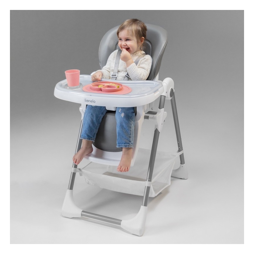 Lionelo - Chaise haute enfant LINN PLUS blanc/gris