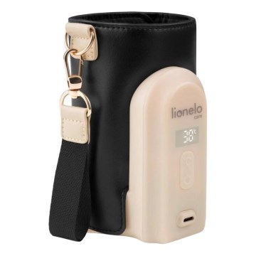 Lionelo - Chauffe-biberon rechargeable THERMUP GO EVO 18W/5V noir/beige