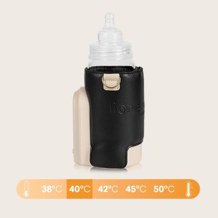 Lionelo - Chauffe-biberon rechargeable THERMUP GO EVO 18W/5V noir/beige