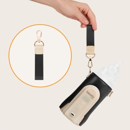 Lionelo - Chauffe-biberon rechargeable THERMUP GO EVO 18W/5V noir/beige