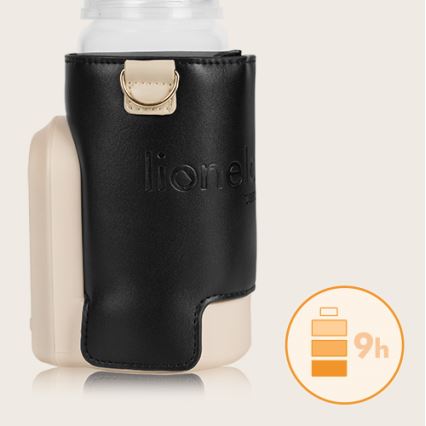 Lionelo - Chauffe-biberon rechargeable THERMUP GO EVO 18W/5V noir/beige