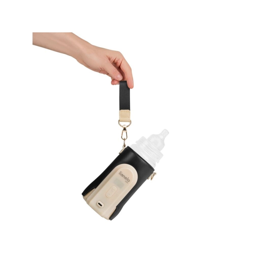 Lionelo - Chauffe-biberon rechargeable THERMUP GO EVO 18W/5V noir/beige