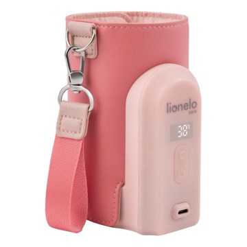 Lionelo - Chauffe-biberon rechargeable THERMUP GO EVO 18W/5V rose