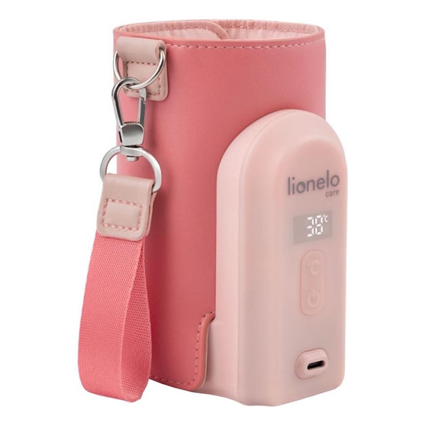 Lionelo - Chauffe-biberon rechargeable THERMUP GO EVO 18W/5V rose