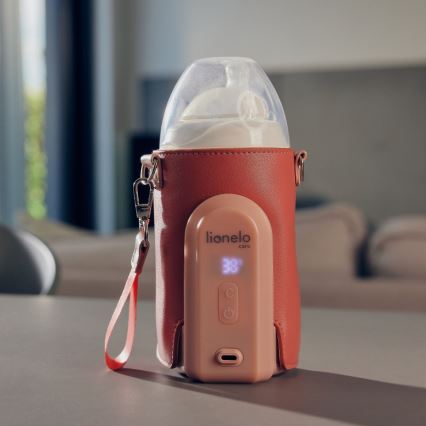 Lionelo - Chauffe-biberon rechargeable THERMUP GO EVO 18W/5V rose