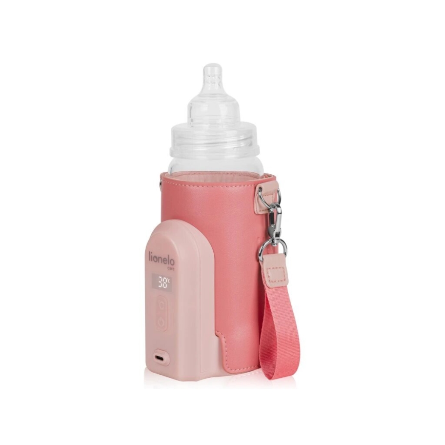 Lionelo - Chauffe-biberon rechargeable THERMUP GO EVO 18W/5V rose
