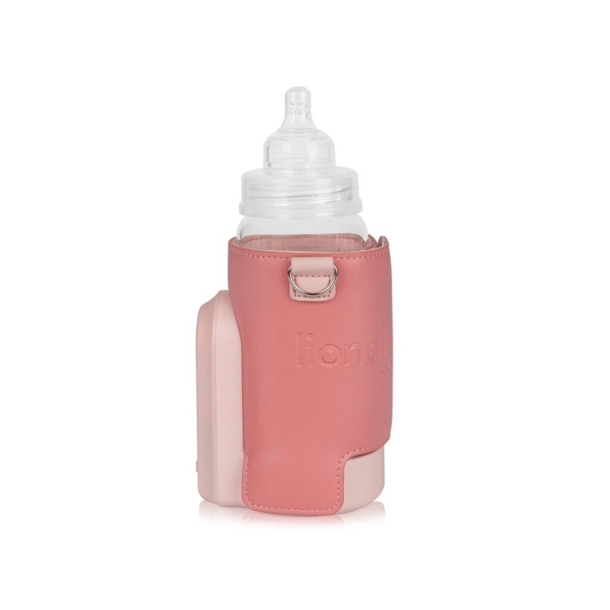 Lionelo - Chauffe-biberon rechargeable THERMUP GO EVO 18W/5V rose