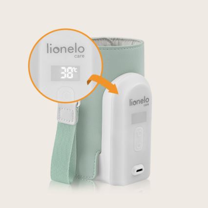 Lionelo - Chauffe-biberon rechargeable THERMUP GO EVO 18W/5V vert/blanc
