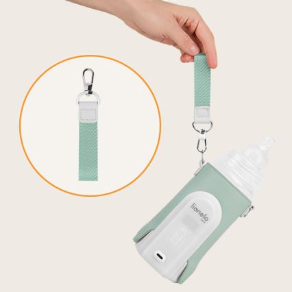 Lionelo - Chauffe-biberon rechargeable THERMUP GO EVO 18W/5V vert/blanc