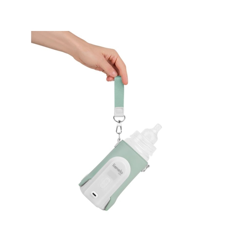 Lionelo - Chauffe-biberon rechargeable THERMUP GO EVO 18W/5V vert/blanc