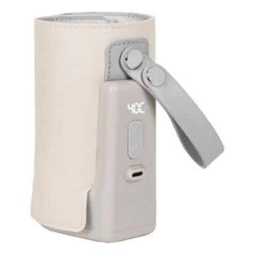 Lionelo - Chauffe-biberon rechargeable THERMUP GO PLUS 10W/5V beige