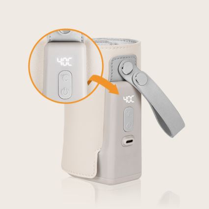 Lionelo - Chauffe-biberon rechargeable THERMUP GO PLUS 10W/5V beige