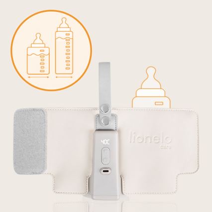 Lionelo - Chauffe-biberon rechargeable THERMUP GO PLUS 10W/5V beige