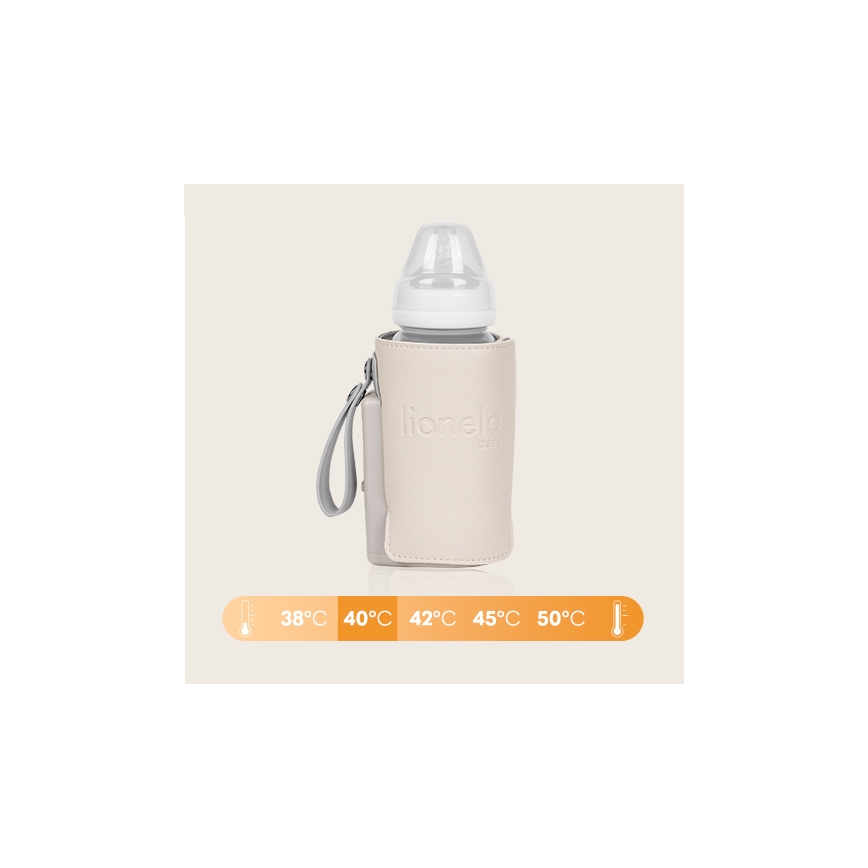 Lionelo - Chauffe-biberon rechargeable THERMUP GO PLUS 10W/5V beige