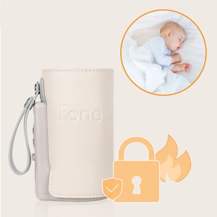 Lionelo - Chauffe-biberon rechargeable THERMUP GO PLUS 10W/5V beige
