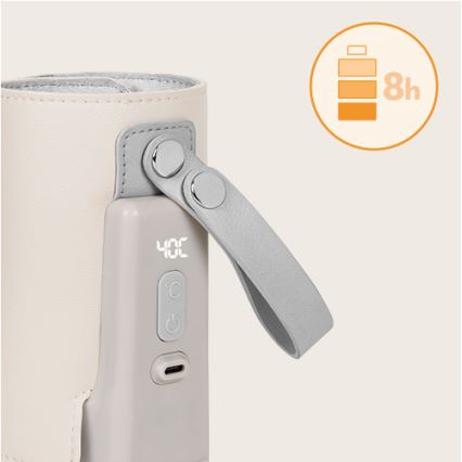 Lionelo - Chauffe-biberon rechargeable THERMUP GO PLUS 10W/5V beige