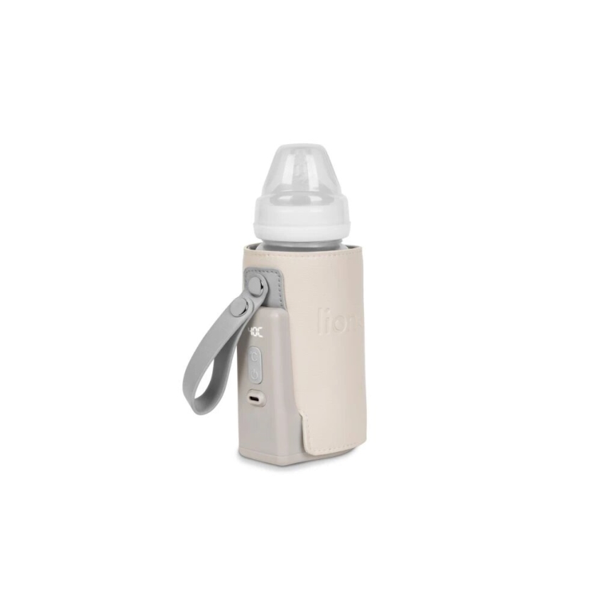 Lionelo - Chauffe-biberon rechargeable THERMUP GO PLUS 10W/5V beige