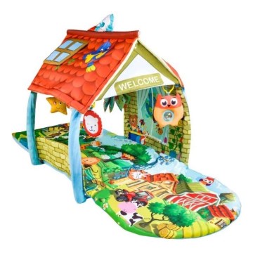 Lionelo - Couverture de jeu enfant avec maison AGNES PLUS