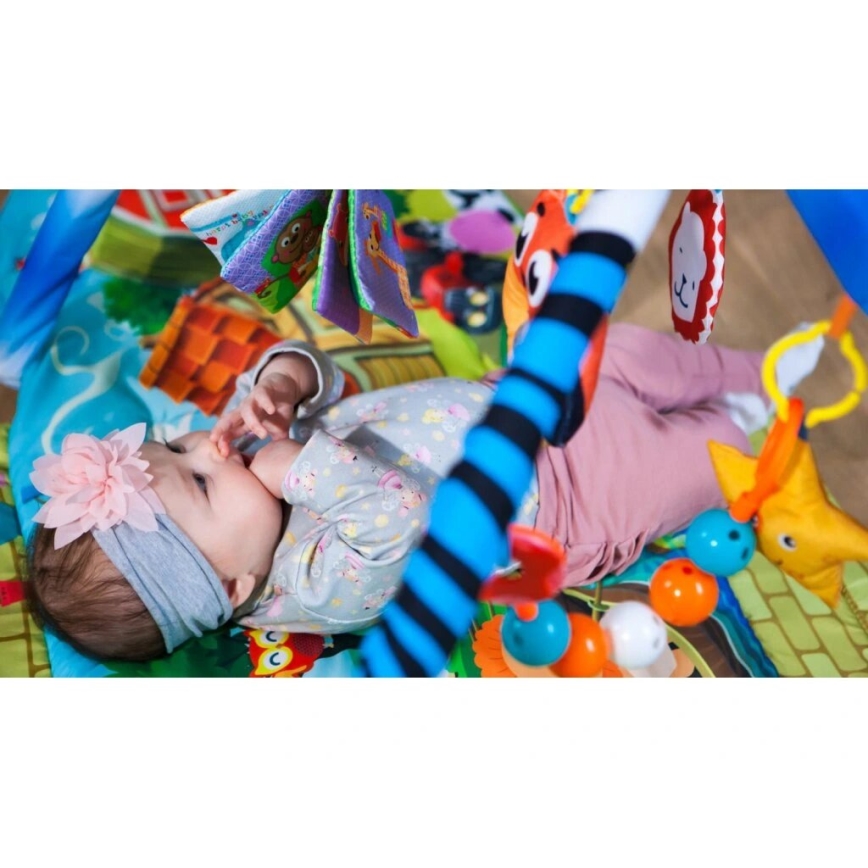 Lionelo - Couverture de jeu enfant avec maison AGNES PLUS