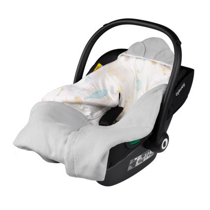 Lionelo - Couverture de siège auto TRAVEL SWADDLE 90x90 cm Ballon Gris